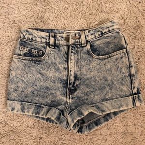 American Apparel acid washed shorts